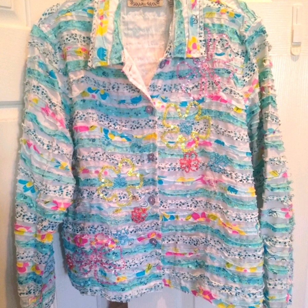 Life Style Petite PL Sequined and Beaded Jacket